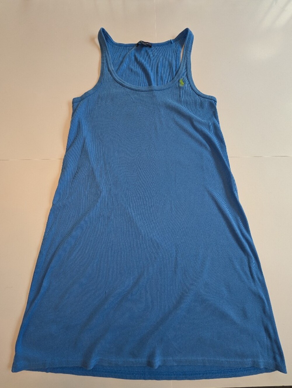 Ralph Lauren Ribbed Knit Tank Sundress, Size XL, Royal Blue